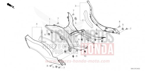 SIDE PANEL/CENTER COVER NSS750R de 2024